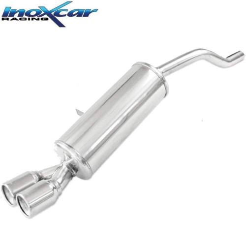 Silencieux échappement Inox 2 sorties Rondes 80mm RENAULT Clio 3 1l2 Turbo