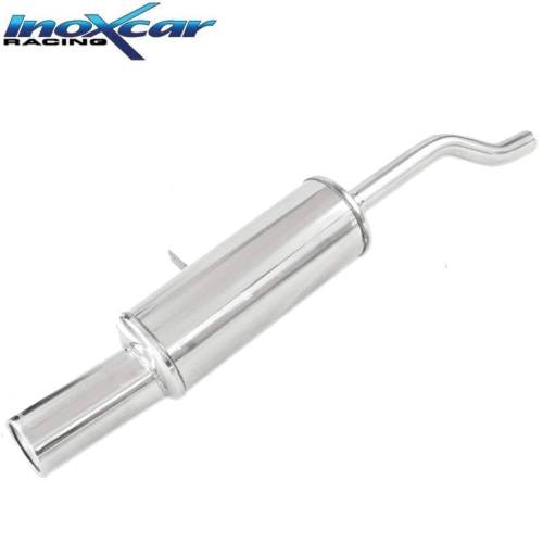 Silencieux échappement Inox 1 sortie Rondes 102mm RENAULT Clio 3 1l4 16v