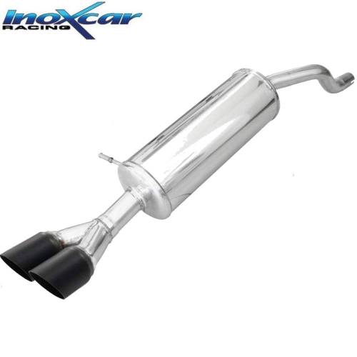 Silencieux échappement Inox 2 sorties Racing Black 80mm RENAULT Clio 4 1l5 DCi
