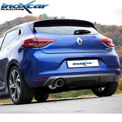 Silencieux échappement Inox 1 sortie Racing 100mm RENAULT Clio 5 1l0 TCE