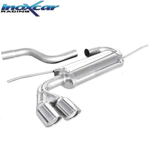 Silencieux échappement Inox 2 sorties X-Race 80mm Volkswagen Sirocco 1l4 TSi 122cv