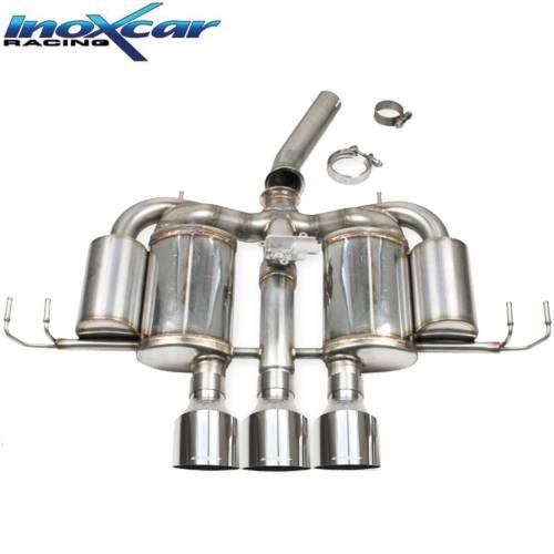Silencieux échappement Inox 3 sorties Racing avec valve Honda Civic Type-R FL5 329cv