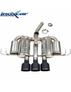 Silencieux échappement Inox 3 sorties Racing Black + valve Honda Civic Type-R  329cv