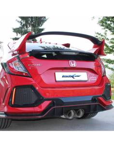 Silencieux échappement Inox 2 sorties Racing Honda Civic Type-R 320cv 2
