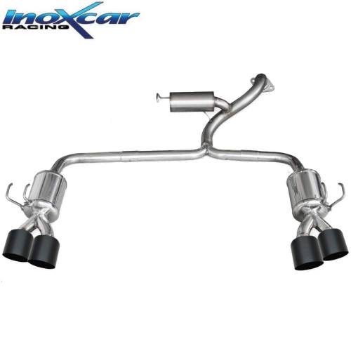 Silencieux échappement Inox 2x2 sorties Racing Black Honda Civic Type-R 310cv