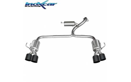 Silencieux échappement Inox 2x2 sorties Racing Black Honda Civic Type-R 310cv