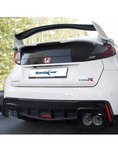 Silencieux échappement Inox 2x2 sorties Racing Black Honda Civic Type-R 310cv 2