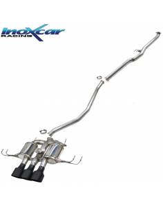 Ligne échappement Inox 70mm 3 sorties Racing Black + valve Honda Civic Type-R FL5 329cv