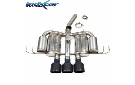 Silencieux échappement inox 3 sorties Racing Black + valve Honda Civic Type-R FL5 329cv