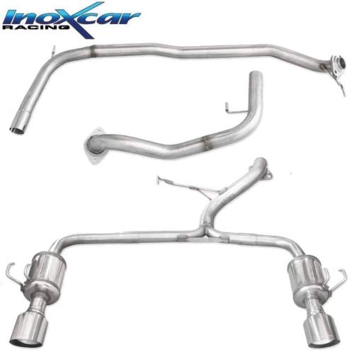Ligne échappement Inox 70mm sorties Racing + valve Honda Civic Type-R 310cv