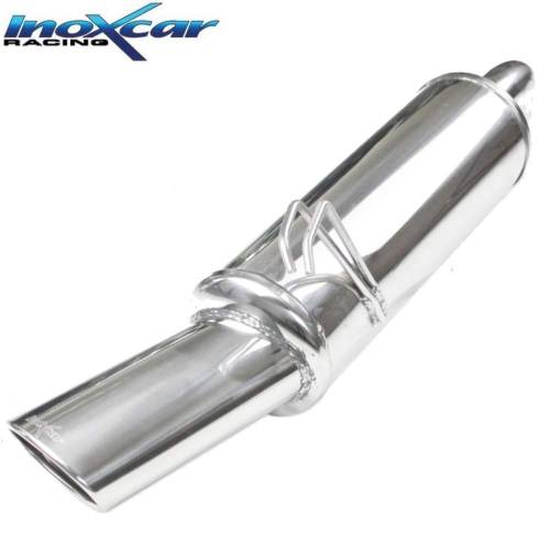 Silencieux échappement arrière Inox 1 sortie Ovale 120x80mm FIAT Coupé 1l8 16v