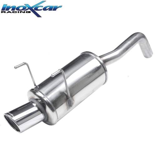 Silencieux échappement Inox 1 sortie X-Race 90mm FIAT 500 1l4 16v