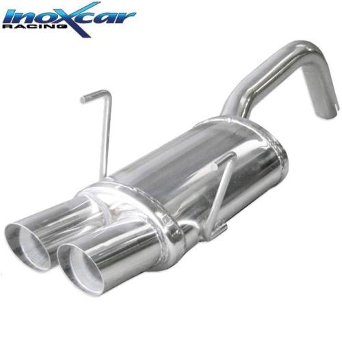 Silencieux échappement Inox 2 sorties Racing 2x70mm FIAT 500 1l4 16v