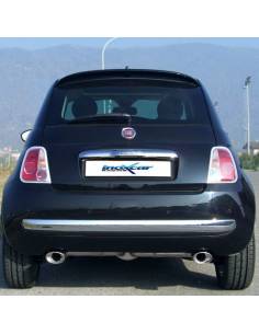 Silencieux échappement duplex Inox sorties ovales 120x80mm FIAT 500 1l4 16v 2