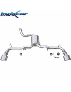 Silencieux échappement duplex Inox sorties ovales 120x80mm FIAT 500 1l4 16v