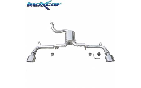 Silencieux échappement duplex Inox sorties ovales 120x80mm FIAT 500 1l4 16v