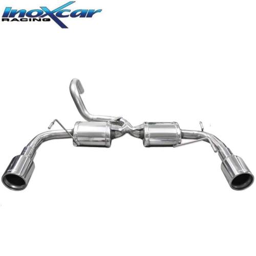 Silencieux échappement duplex Inox sorties rondes 102mm FIAT 500 Abarth 1l4 T-Jet