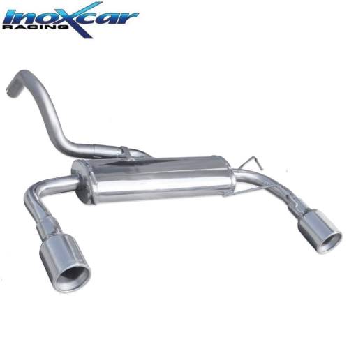 Silencieux échappement duplex Inox sorties rondes 102mm FIAT 500 Abarth 1l4 T-Jet