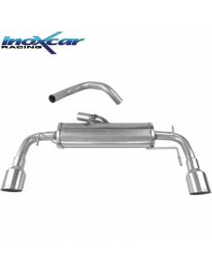 Silencieux échappement duplex Inox sorties racing 102mm FIAT 500 Abarth 1l4 T-Jet