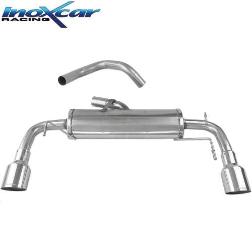 Silencieux échappement duplex Inox sorties racing 102mm FIAT 500 Abarth 1l4 T-Jet