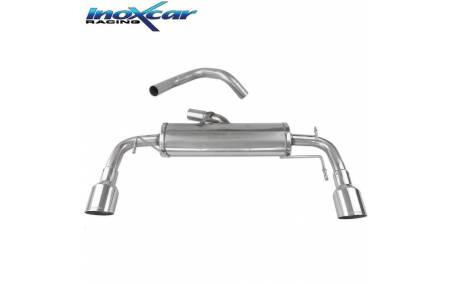 Silencieux échappement duplex Inox sorties racing 102mm FIAT 500 Abarth 1l4 T-Jet