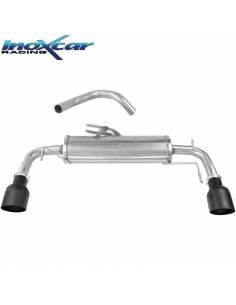 Silencieux échappement duplex Inox sorties racing Black 100mm FIAT 500 Abarth 1l4 T-Jet