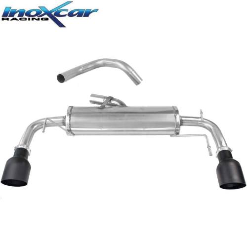 Silencieux échappement duplex Inox sorties racing Black 100mm FIAT 500 Abarth 1l4 T-Jet