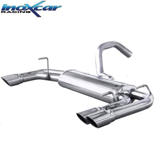 Silencieux échappement duplex Inox sorties racing 2x60mm FIAT 500 Abarth 1l4 T-Jet