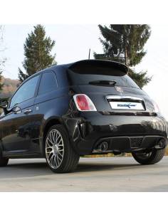 Ligne échappement Inox avec Silencieux duplex + valve sorties racing 102mm FIAT 500 Abarth 1l4 T-Jet 2