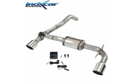 Silencieux duplex + valve sorties racing 102mm FIAT 500 Abarth 1l4 T-Jet