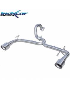 Terminal échappement racing duplex Inox sorties 102mm FIAT 500 Abarth 1l4 T-Jet