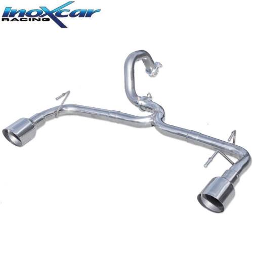Terminal échappement racing duplex Inox sorties 102mm FIAT 500 Abarth 1l4 T-Jet