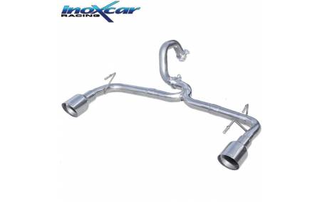Terminal échappement racing duplex Inox sorties 102mm FIAT 500 Abarth 1l4 T-Jet