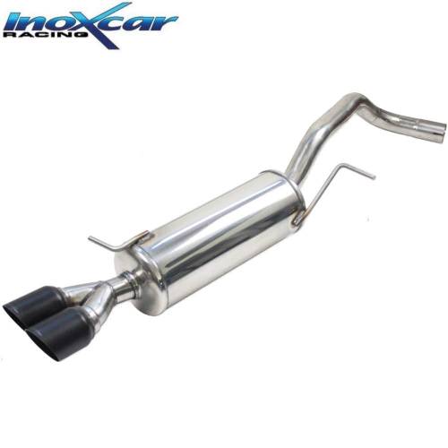 Silencieux échappement Inox 2 sorties Racing Black 80mm Audi A1 1l4 Turbo