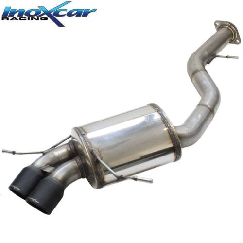 Silencieux échappement Inox 2 sorties X-Race Black 80mm BMW E82 135i 3l0 Bi-Turbo