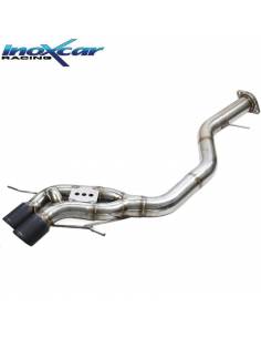 Terminal échappement Racing Inox 2 sorties X-Race Black 80mm BMW E82 135i 3l0 Bi-Turbo