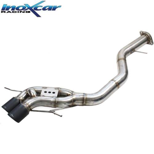 Terminal échappement Racing Inox 2 sorties X-Race Black 80mm BMW E82 135i 3l0 Bi-Turbo