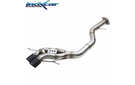 Terminal échappement Racing Inox 2 sorties X-Race Black 80mm BMW E82 135i 3l0 Bi-Turbo