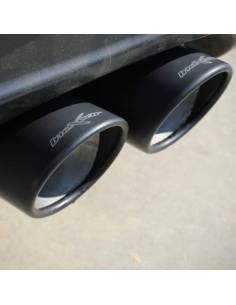 Terminal échappement Racing Inox 2 sorties X-Race Black 80mm BMW E82 135i 3l0 Bi-Turbo 2