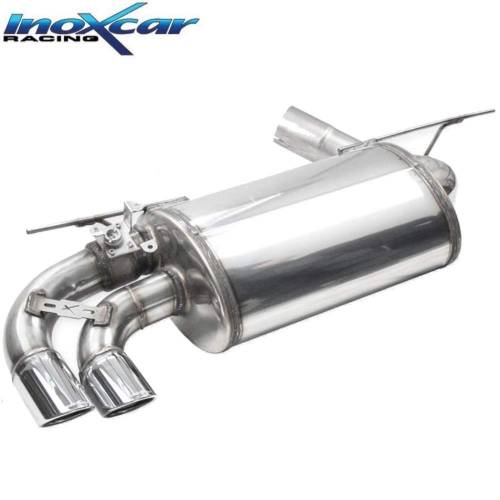 Silencieux échappement Inox + Valve 2 sorties X-Race 70mm BMW F20 120i