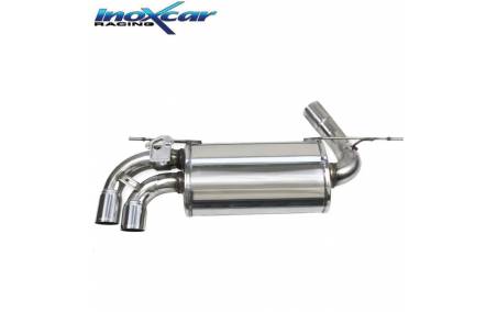 Silencieux échappement Inox + Valve 2 sorties Racing 70mm BMW F20 120i