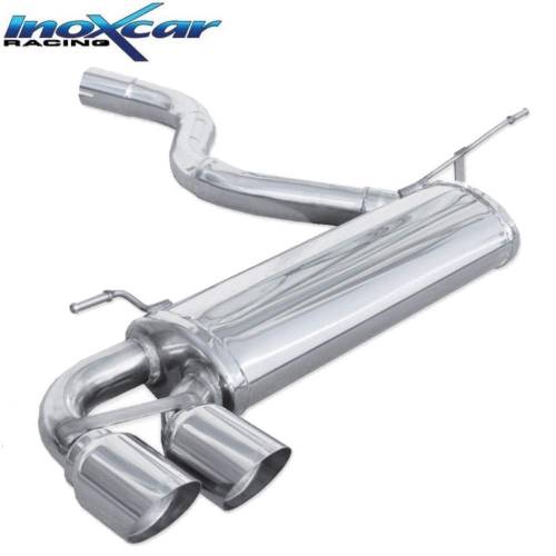 Silencieux échappement Inox 2 sorties Racing 80mm BMW F21 125i