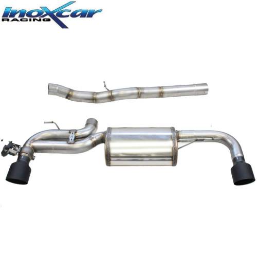 Silencieux échappement Inox + Valve sorties D+G Racing Black 100mm BMW F40 M135i