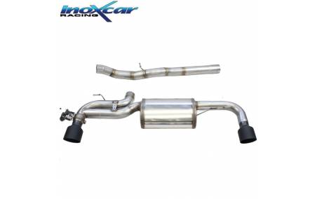 Silencieux échappement Inox + Valve sorties D+G Racing Black 100mm BMW F40 M135i