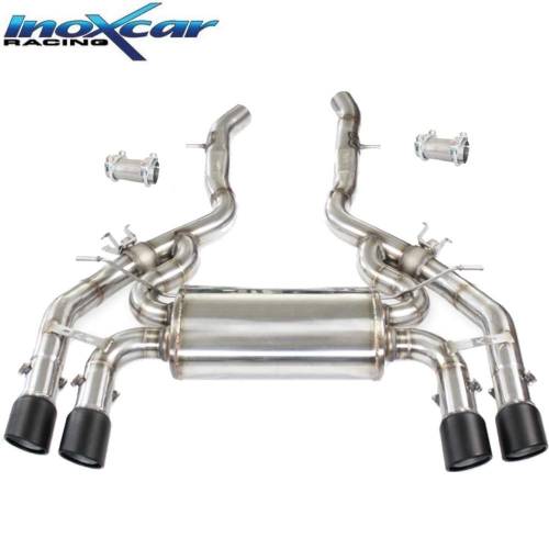 Silencieux échappement Inox + Valve sorties D+G X-Race Black 2x90mm BMW F87 M2