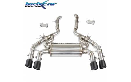 Silencieux échappement Inox + Valve sorties D+G X-Race Black 2x90mm BMW F87 M2