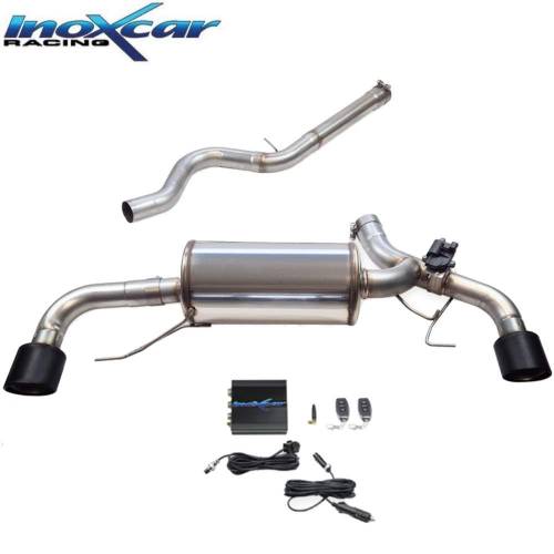 Silencieux échappement Inox + Valve sorties D+G X-Race Black 100mm BMW G42 220i