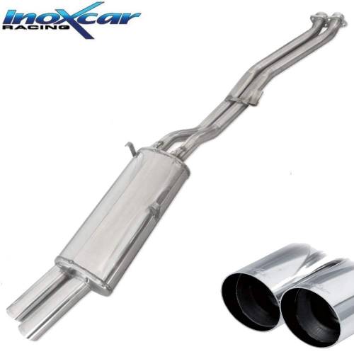 Silencieux échappement Inox 2 sortie Racing 70mm BMW E30 325i/325iX