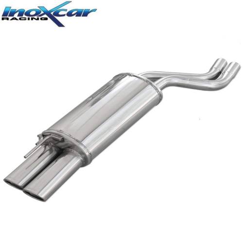 Silencieux échappement Inox 2 sorties Ovales 90x70mm BMW E46 330i/Ci/Xi