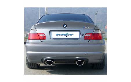 Silencieux échappement Inox sorties D+G Ovales 150x105mm BMW E46 M3 sur véhicule